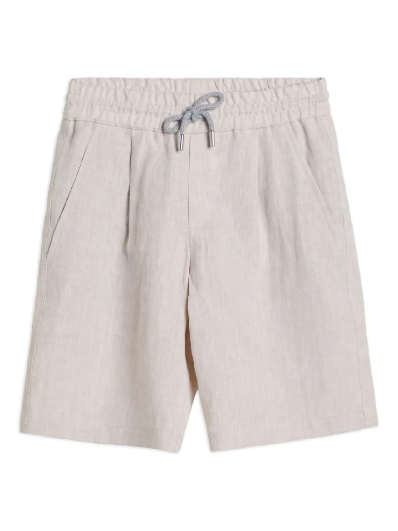 

Детские льняные шорты-бермуды Brunello Cucinelli Kids, нейтральный