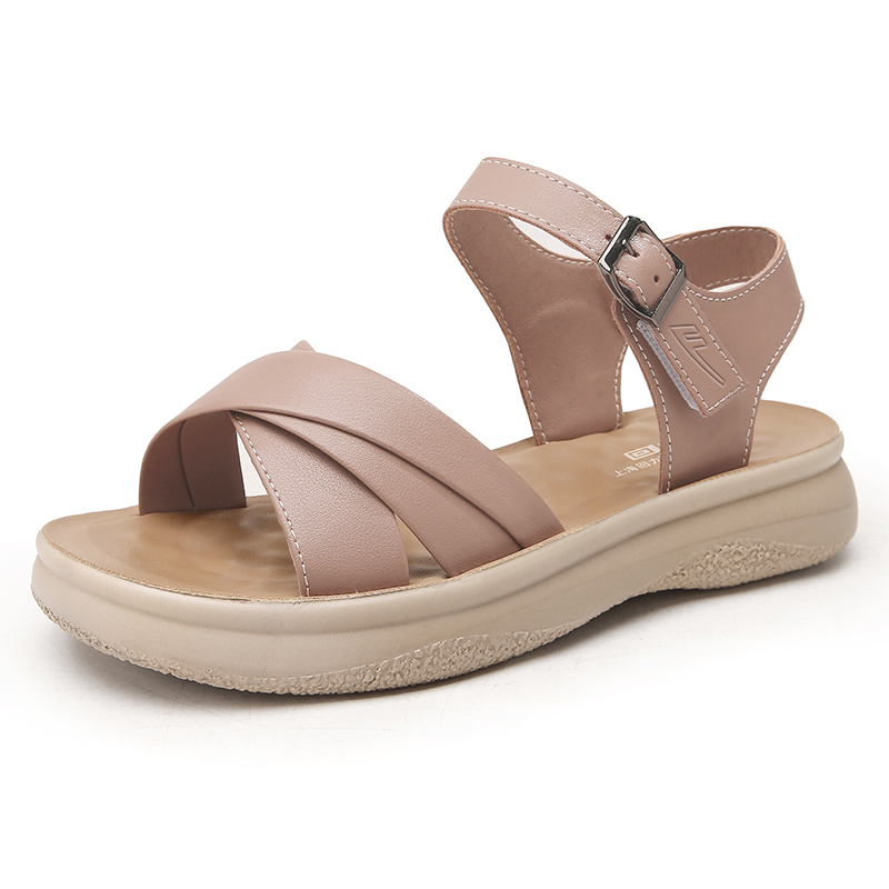 WARRIOR Женские сандалии на одной застежке бежевые, цвет Beige — фото 3