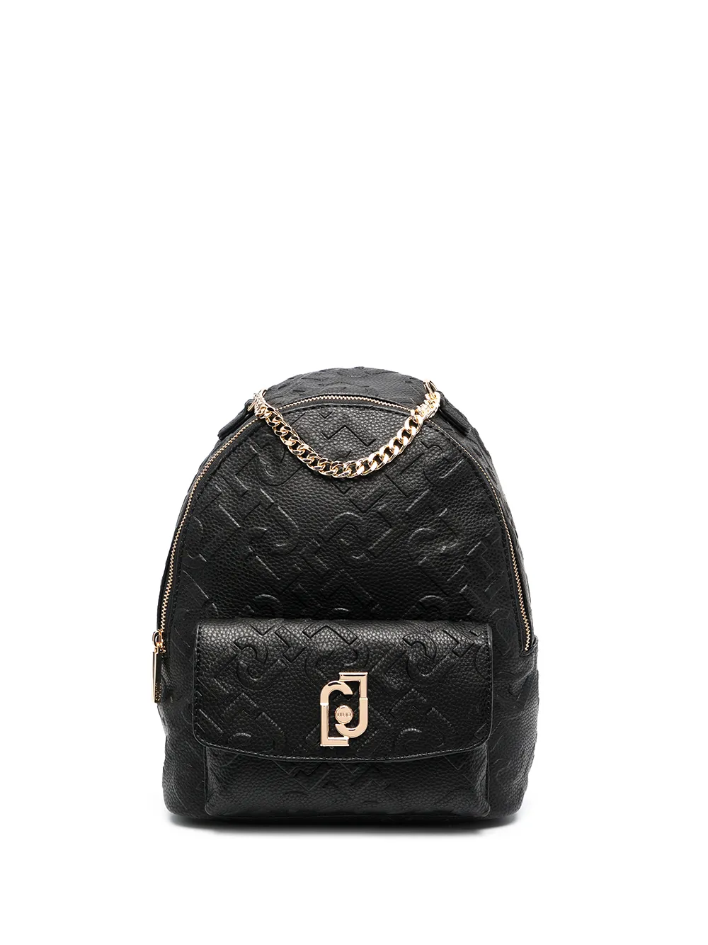 

Стеганый рюкзак с логотипом LIU JO, черный