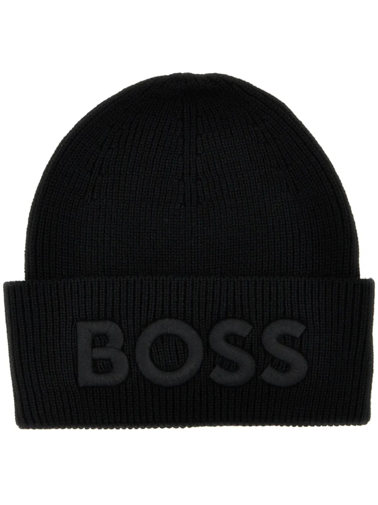 

BOSS шапка бини с вышитым логотипом, черный