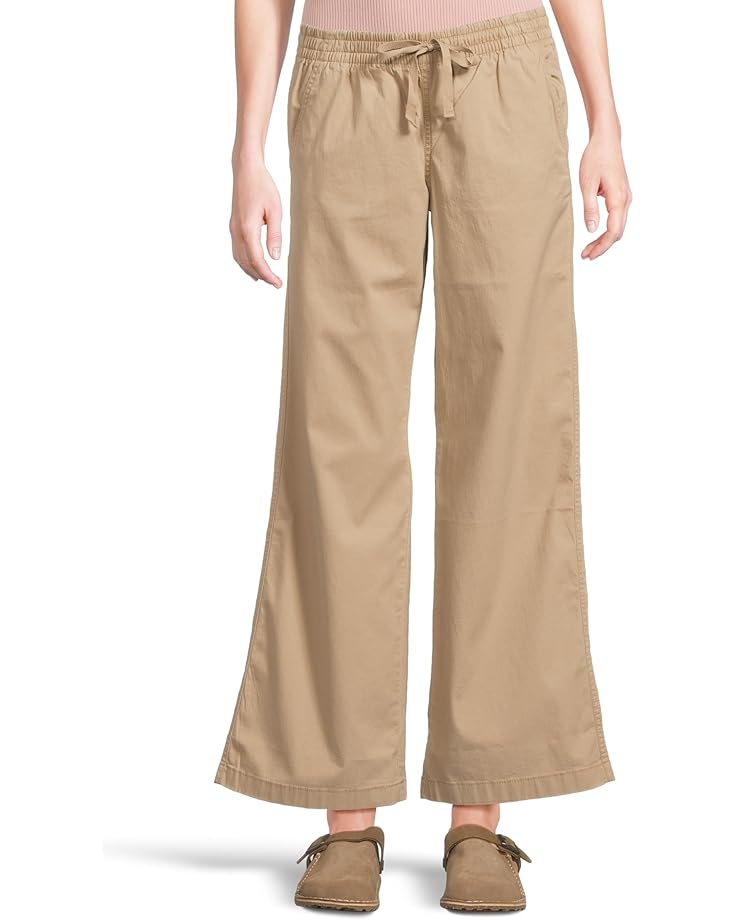 

Брюки L.L.Bean Lakewashed Pull-On Wide-Leg Striped Chambray Pants, цвет Deep Sand