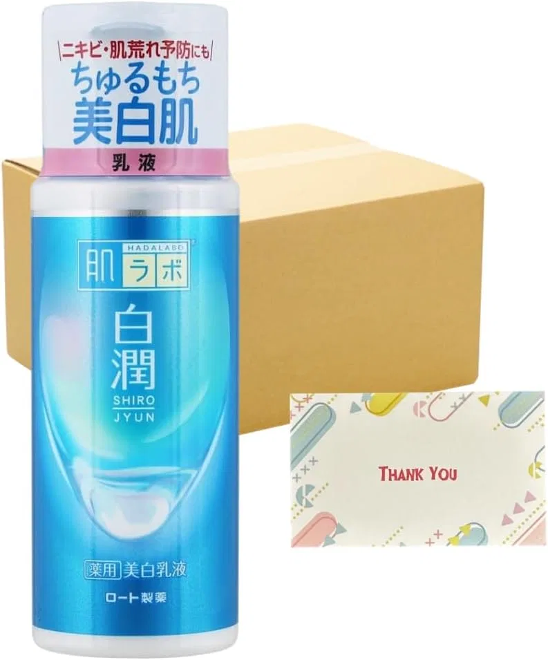 Молочко для лица отбеливающее ROHTO Hadalabo Shirojun Medicated Whitening Milk, 140 мл, набор 48 шт, Kunutonn