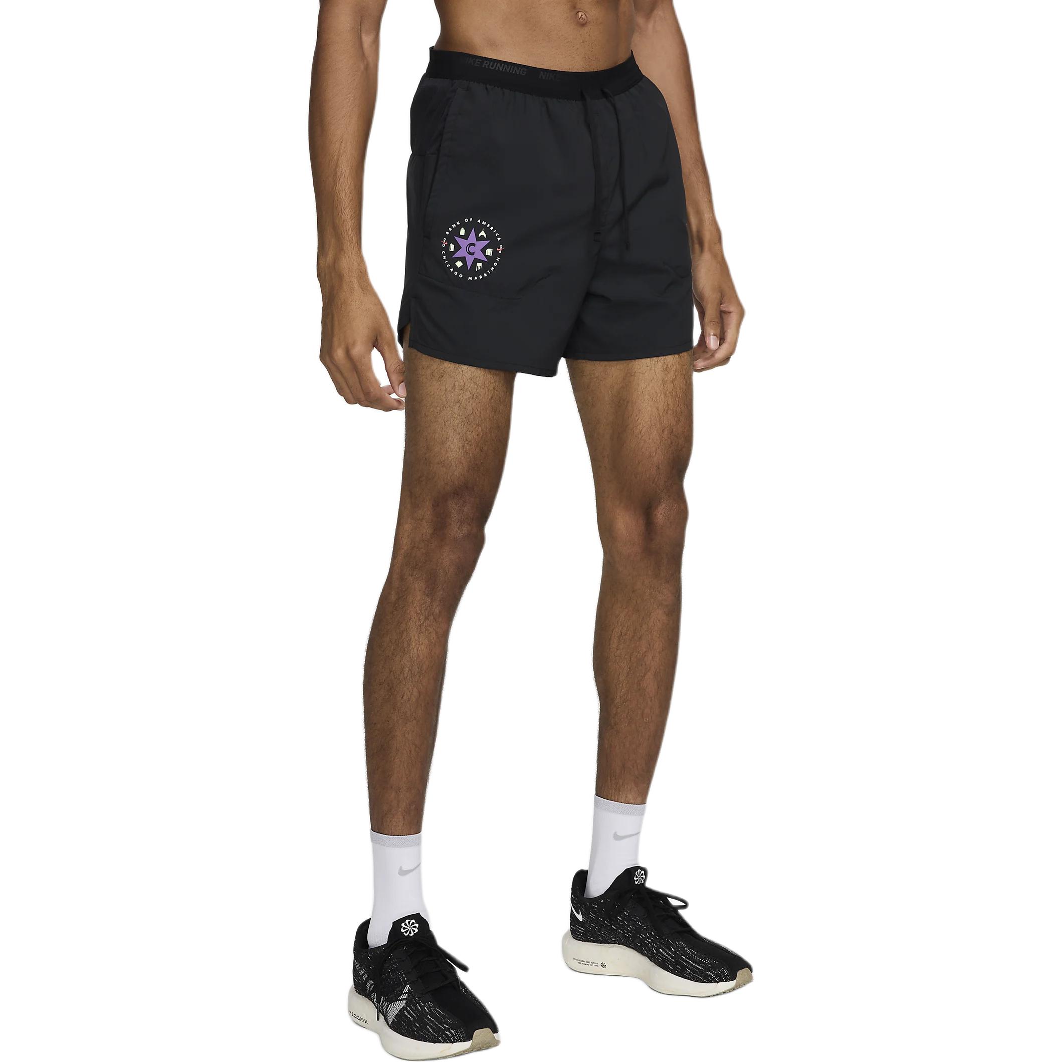 

Stride Мужские 5-дюймовые беговые шорты с подкладкой Dri FIT Nike, черный