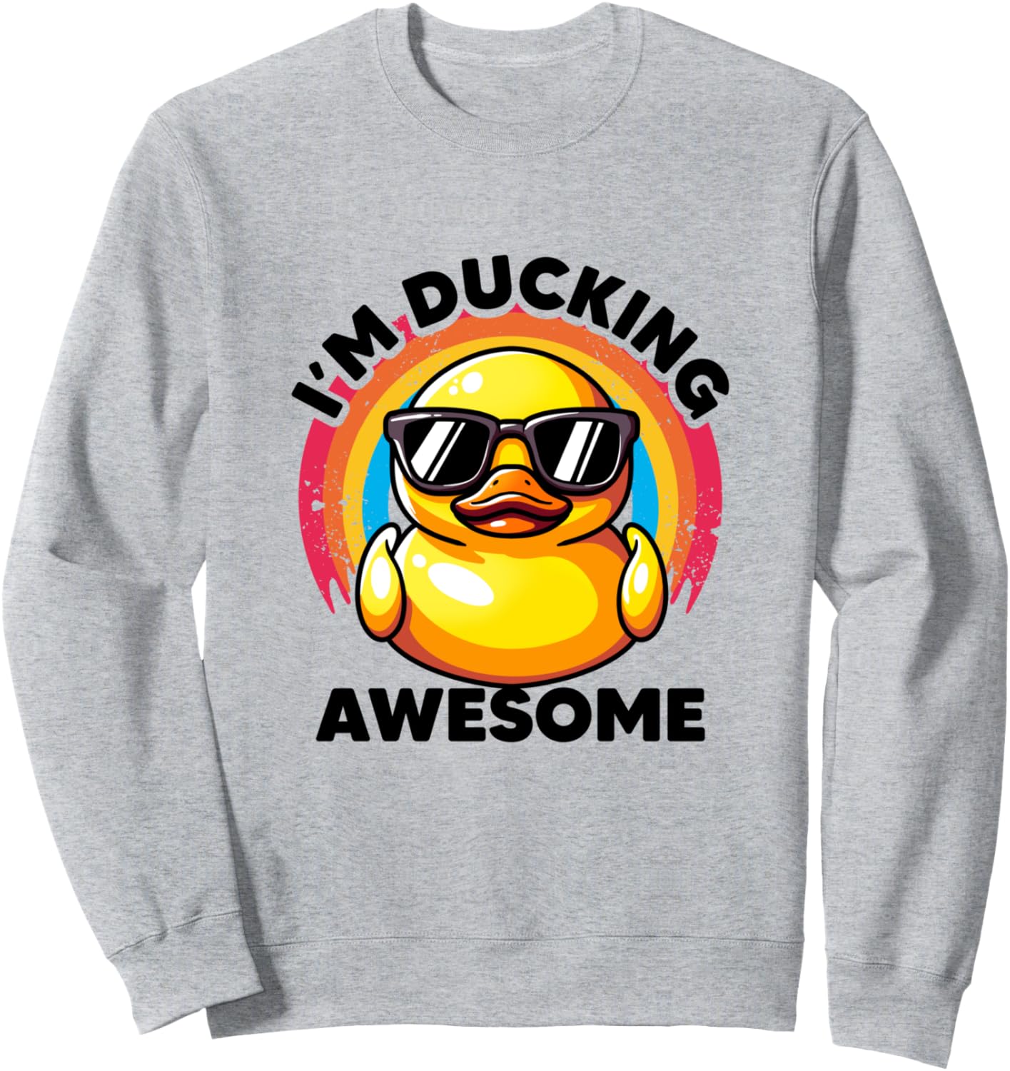 

Я чертовски крут! Я люблю уток! Забавная толстовка с резиновой уточкой для любителей уток I'M Ducking Awesome Cute Duck Rubber Ducky Lover, серый