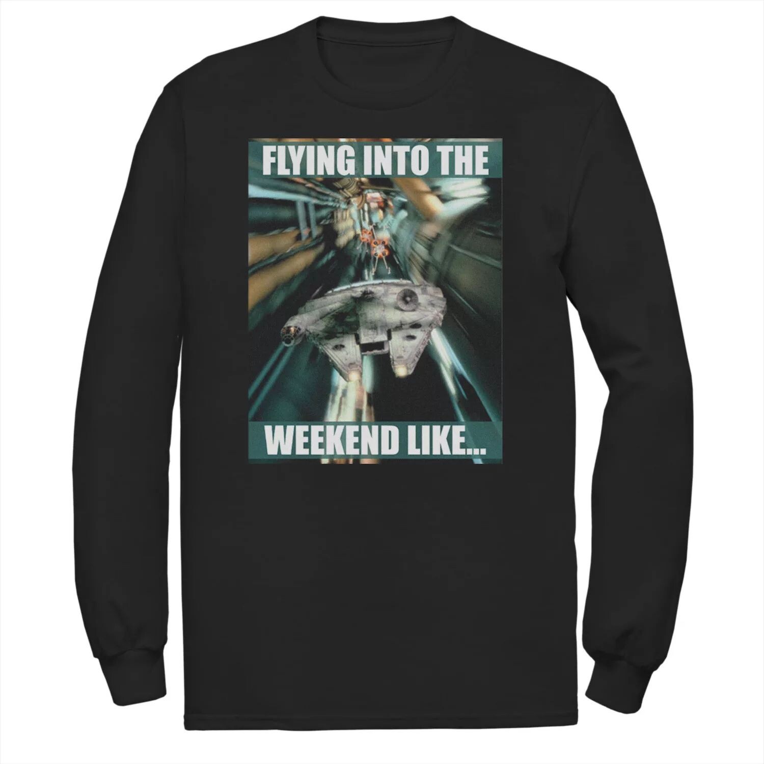 

Мужская футболка с рисунком «Сокол тысячелетия «Звездные войны»» «Flying Into The Weekend Like» Licensed Character