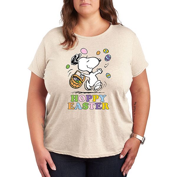 

Футболка с пасхальным принтом Peanuts Snoopy Hoppy Licensed Character, Beige