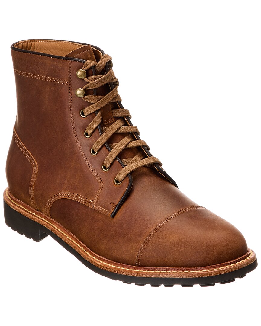 

Кожаные ботинки Warfield & Grand Cap Toe, коричневый