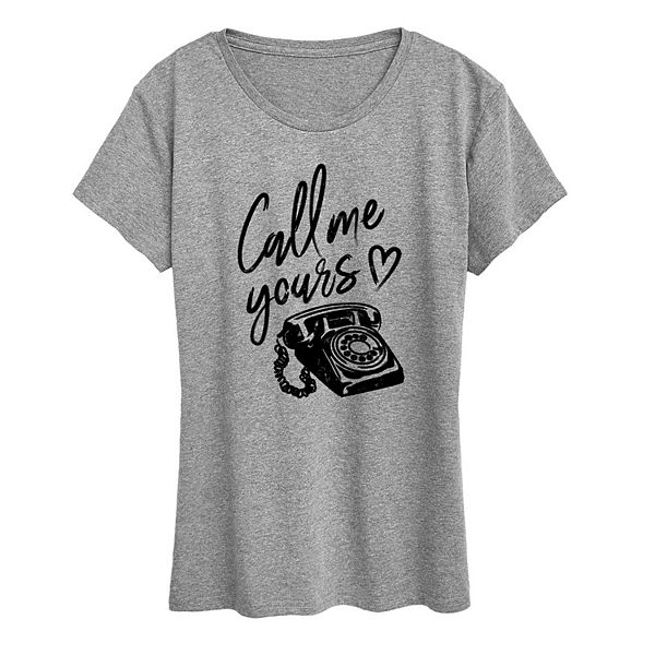 

Футболка с принтом Women's call me yours Licensed Character, Heather Gray