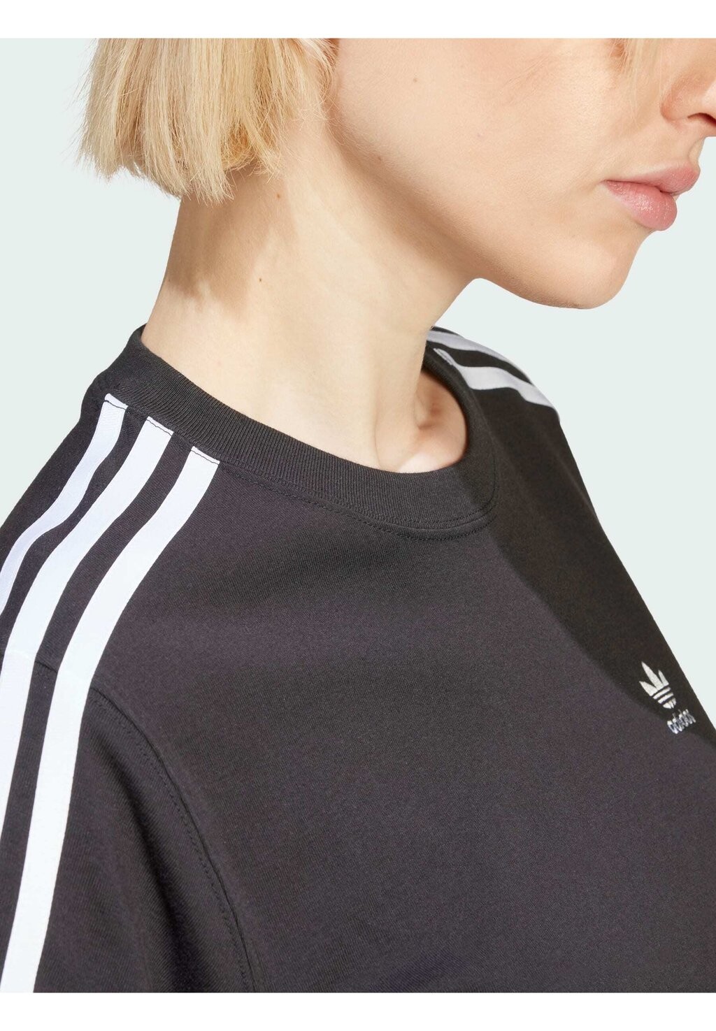 

Футболка с принтом 3-Stripes adidas Originals, черная