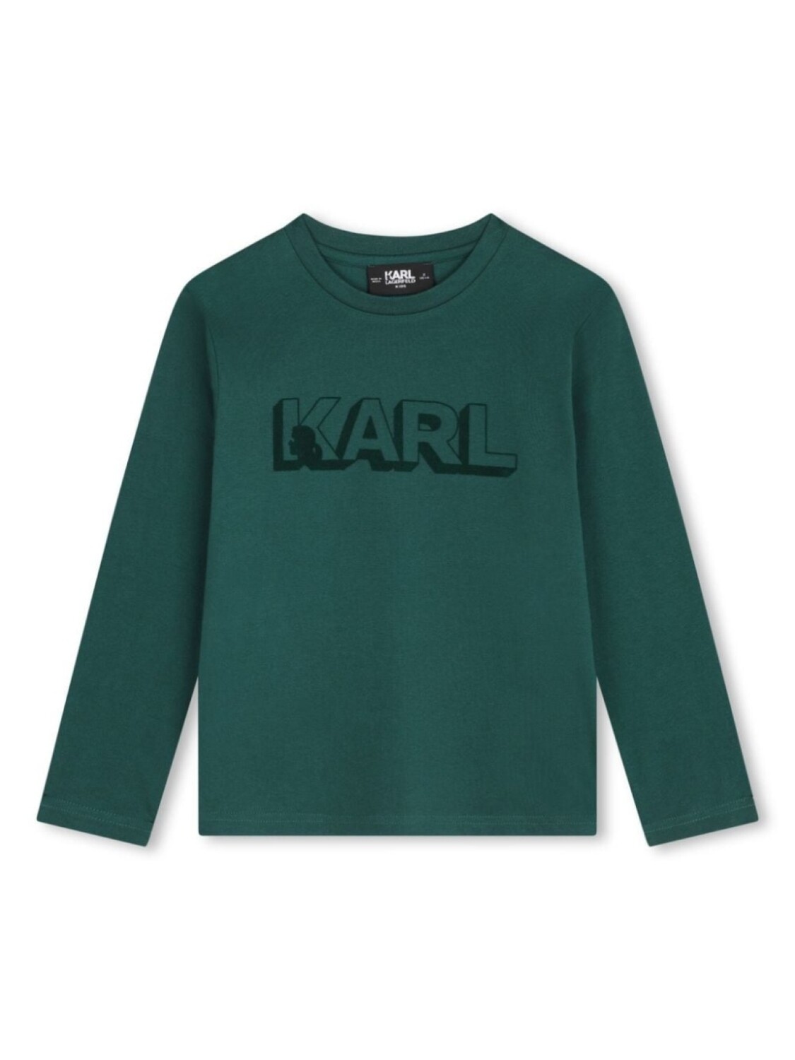

Karl Lagerfeld Kids футболка с длинными рукавами, зеленый