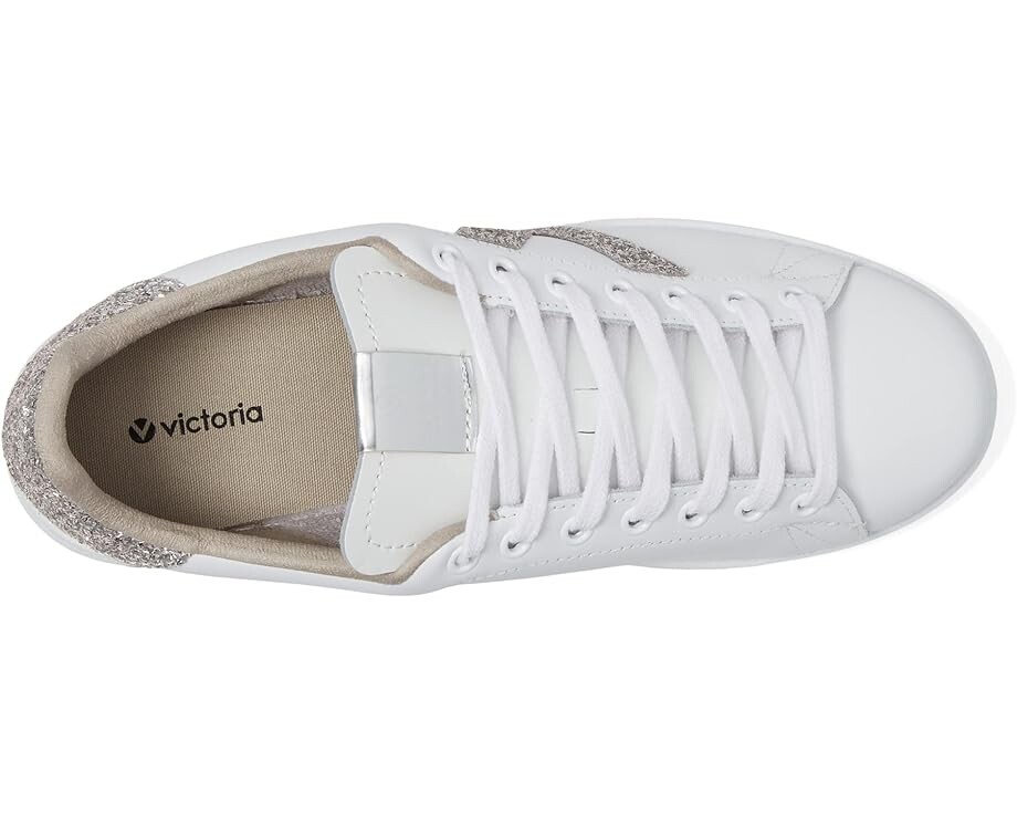 Кроссовки victoria Tennis Leather & Glitter V, цвет Nude — фото 2