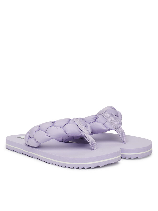 Шлепанцы Braided Thong Beach Sandal EN0EN02877 Tommy Jeans, фиолетовый — фото 2