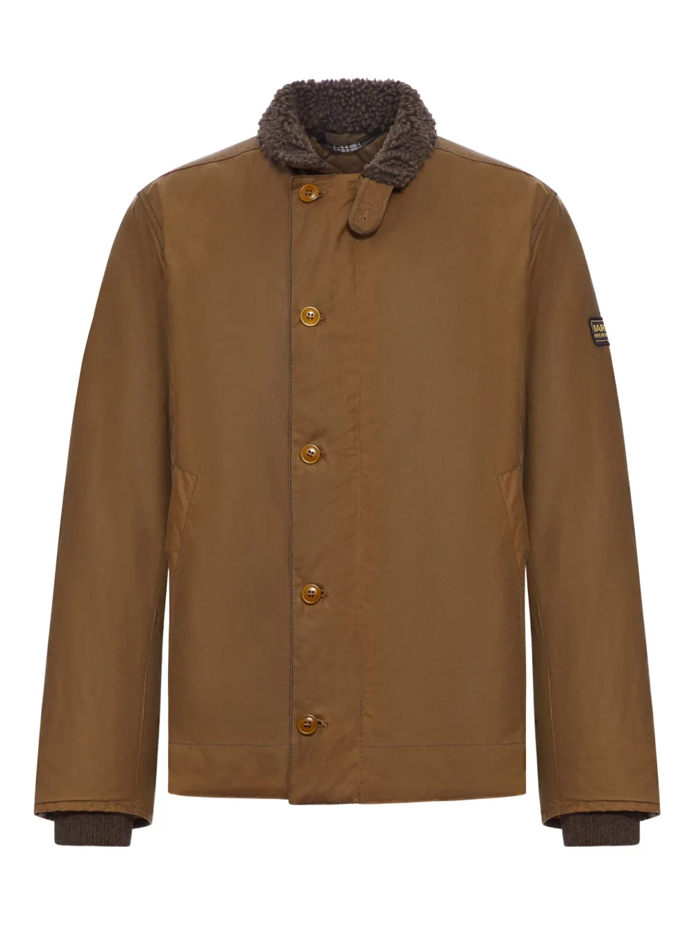 

Хлопковая куртка с воротником-боргом Barbour