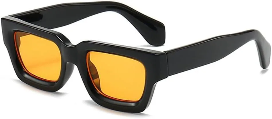 

Ретро-солнцезащитные очки для женщин и мужчин, винтажные, в массивной толстой оправе, защита от УФ-излучения UV400, черно-красные, один размер TYUVIVO, Black Red