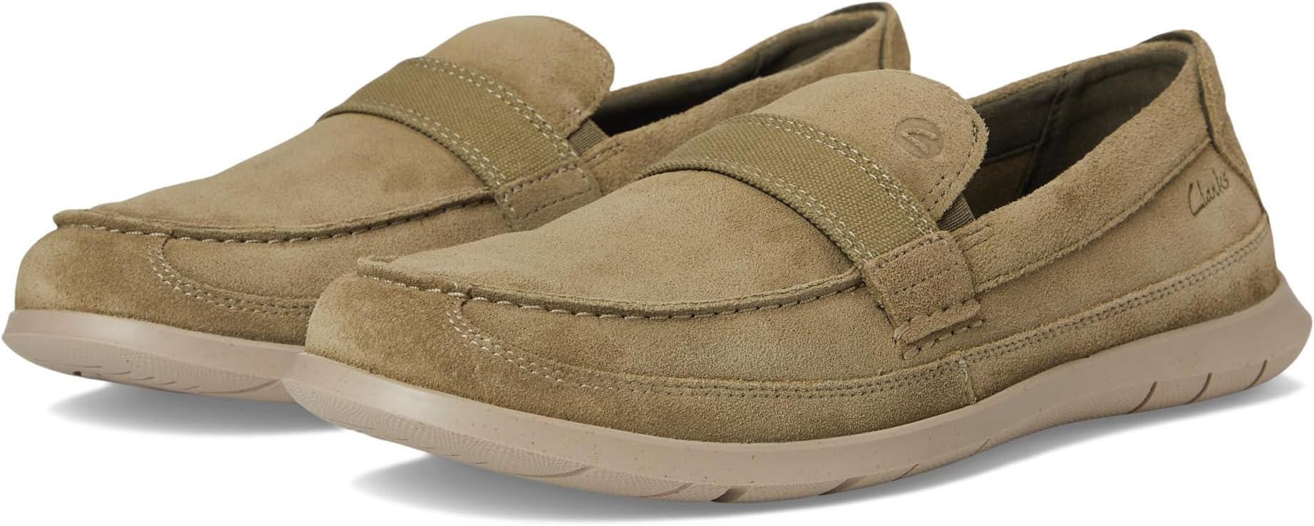 

Лоферы Clarks Men's Flexway Band, Olive Suede