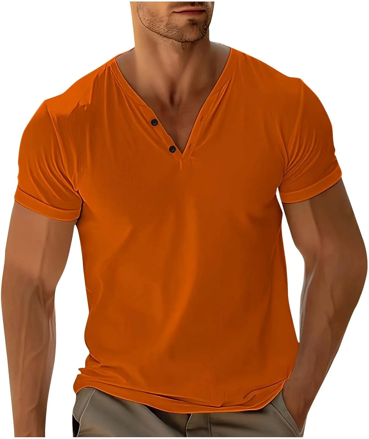 

Мужская футболка с V-образным вырезом Slim Fit, быстросохнущая NATHGAM