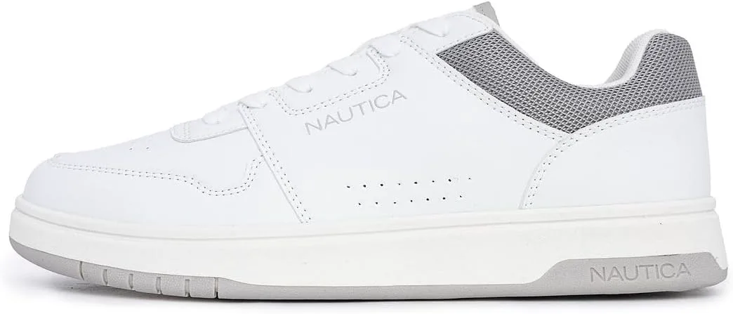 Мужские повседневные кроссовки Nautica на шнуровке, стильные оксфордские прогулочные туфли - легкие, удобные, универсальная обувь на каждый день, белый — фото 2