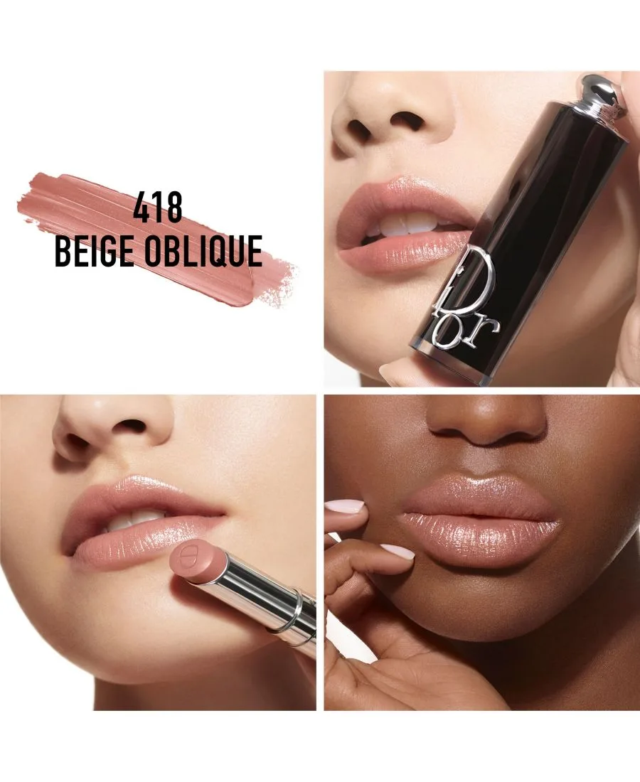 Коллекция многоразовых блестящих помад Addict DIOR, 418 бежевый oblique (a nude) — фото 3