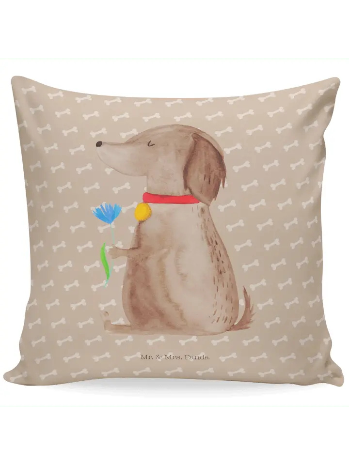 

Подушка Mr & Mrs Panda 40x40 Hund Blume, цвет hundeglück