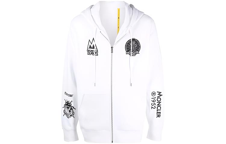 

Толстовка с капюшоном и логотипом Zip Up 1952 Moncler, белый