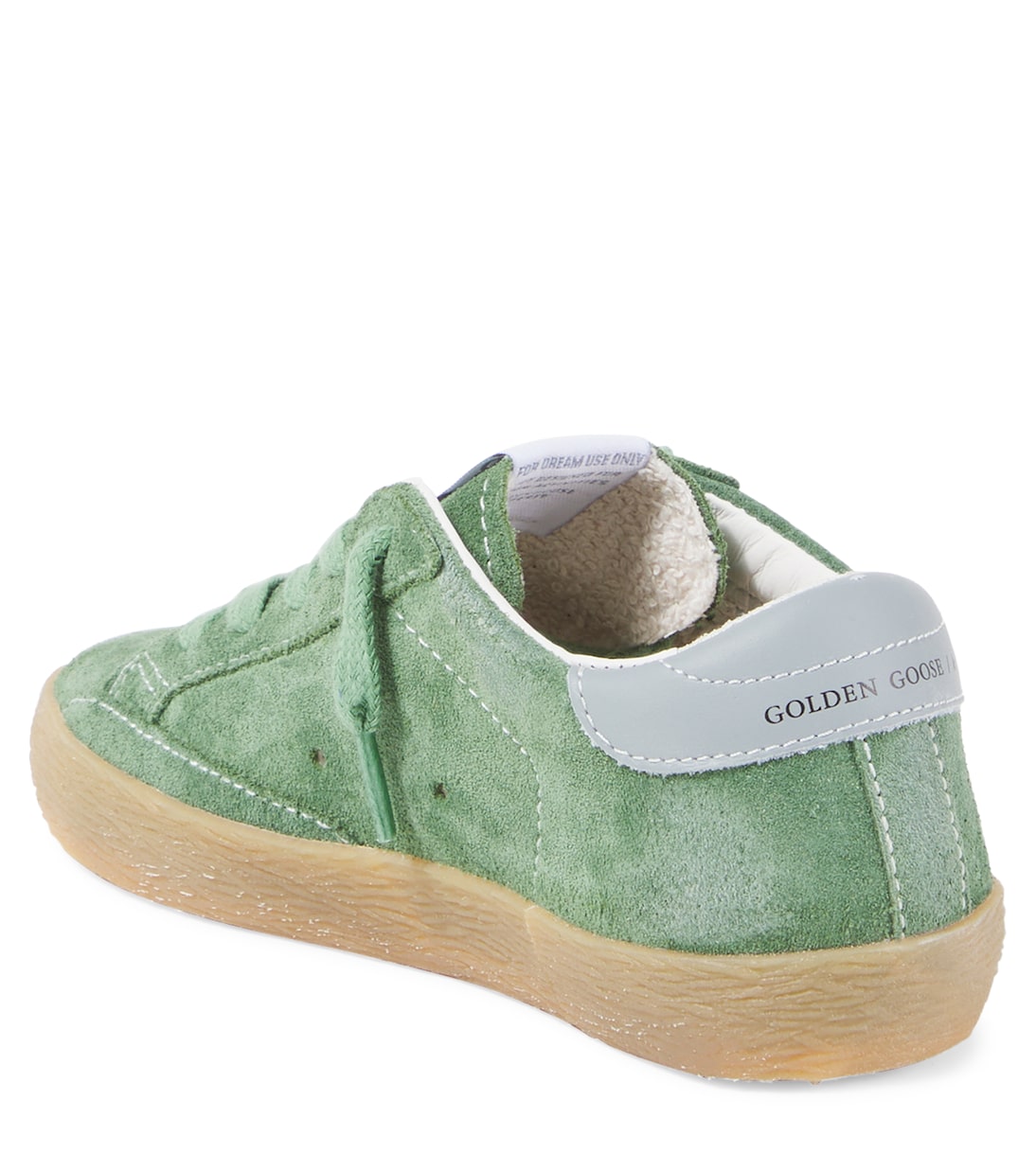 Супер Стар замшевые кроссовки Golden Goose Kids, Green/Light Blue — фото 3