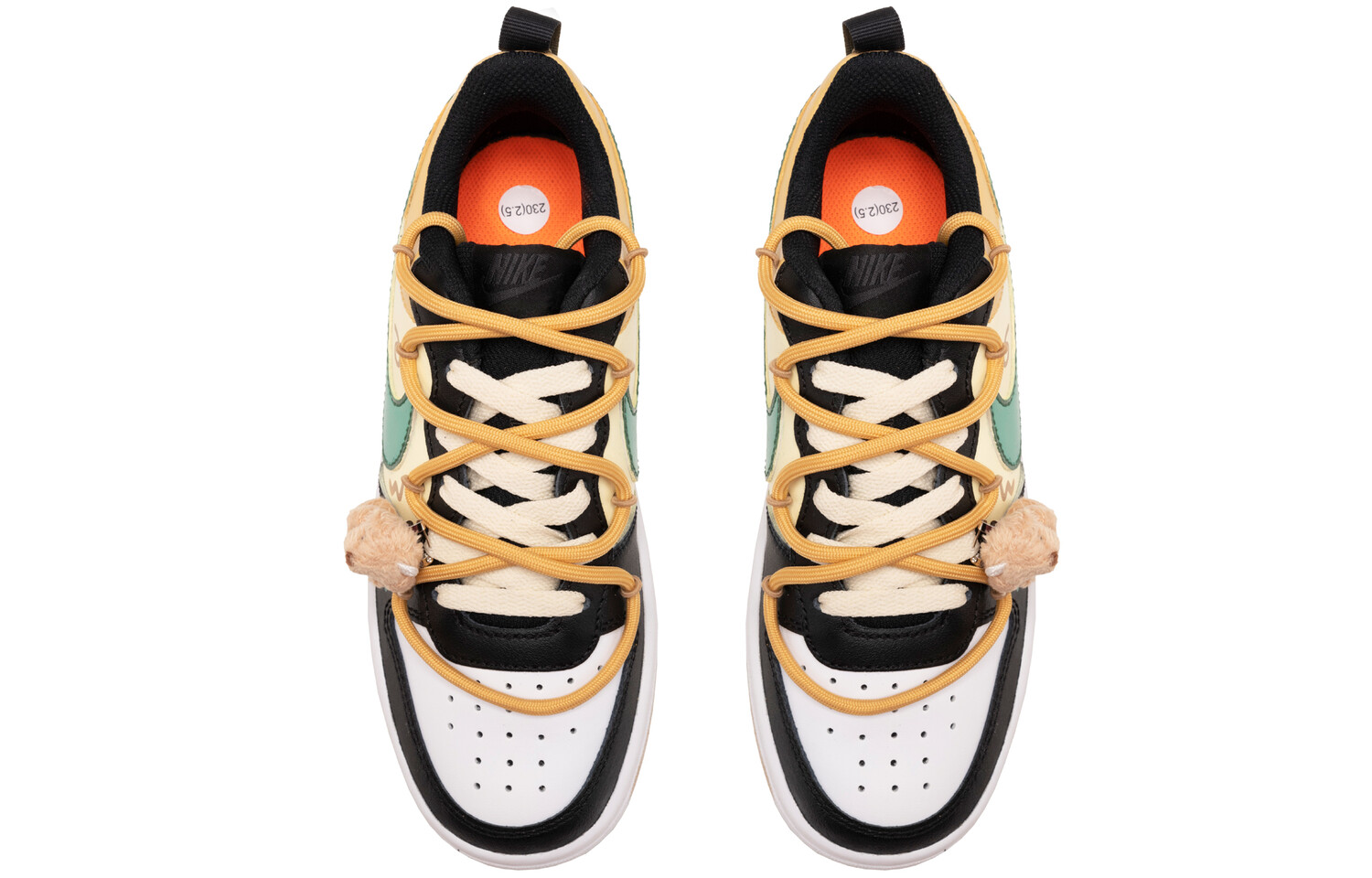 

Кроссовки Nike Court Borough 2 Skateboarding Shoes Women's Low-top Black, желтый