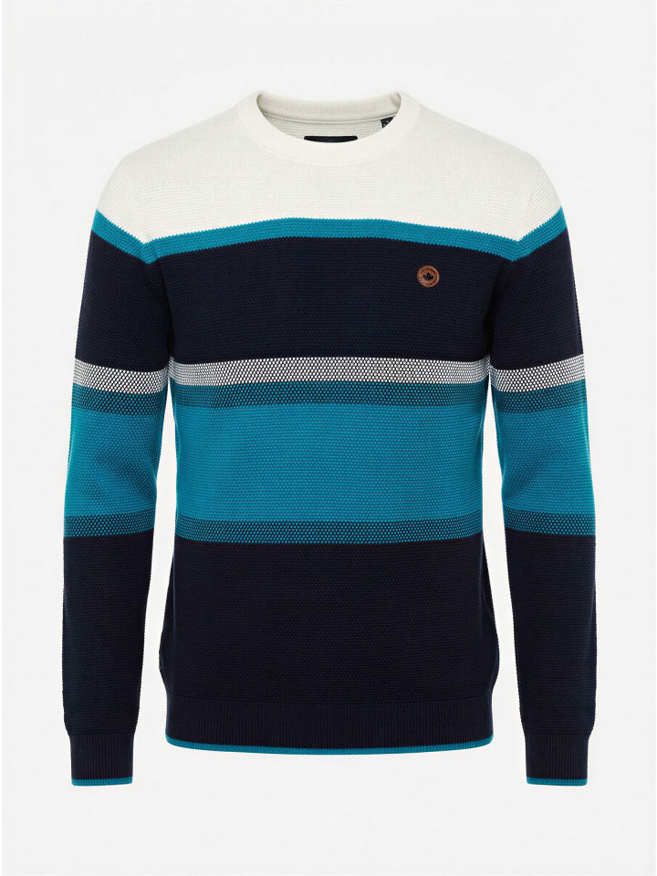 

KOROSHI Футболка с круглым вырезом из хлопковых полосок зеленого цвета, Зеленый, KOROSHI Футболка с круглым вырезом из хлопковых полосок зеленого цвета