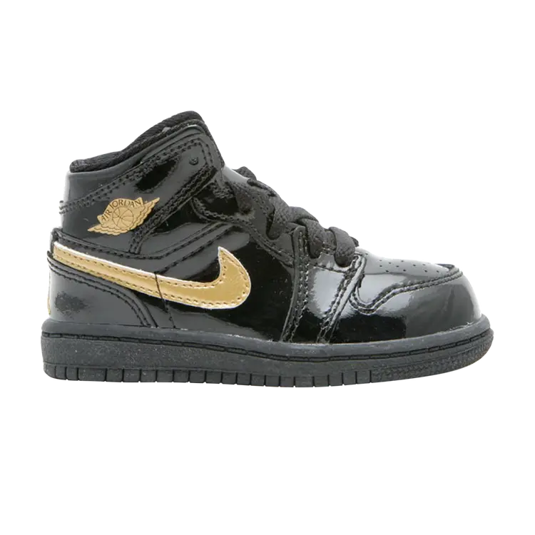 

Кроссовки Air Jordan Baby Jordan 1 Retro 'Metallic Gold', черный