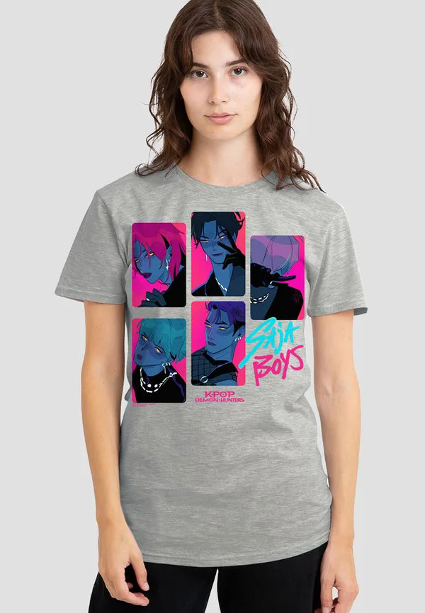 

Футболка с принтом kpop «охотники на демонов» (saja demons print tshirt) Netflix, Mottled Light Grey, Серый, Футболка с принтом kpop «охотники на демонов» (saja demons print tshirt) Netflix, Mottled Light Grey