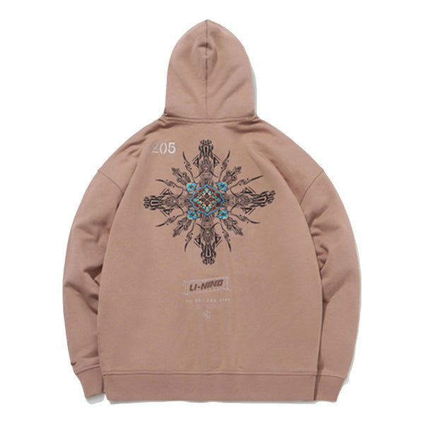 

Толстовка x dunhuang museum crossover cf series casual sports sweatover Hoodie Li-Ning, хаки