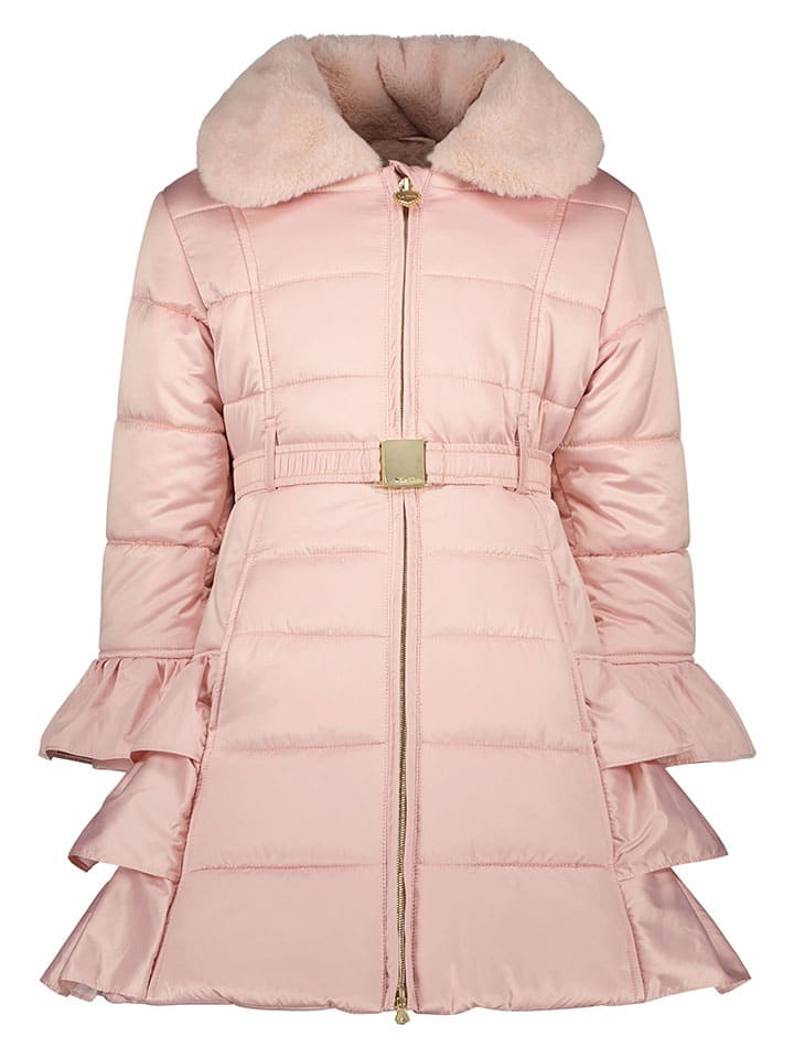 

Пальто стеганое "Букет" розового цвета Le Chic