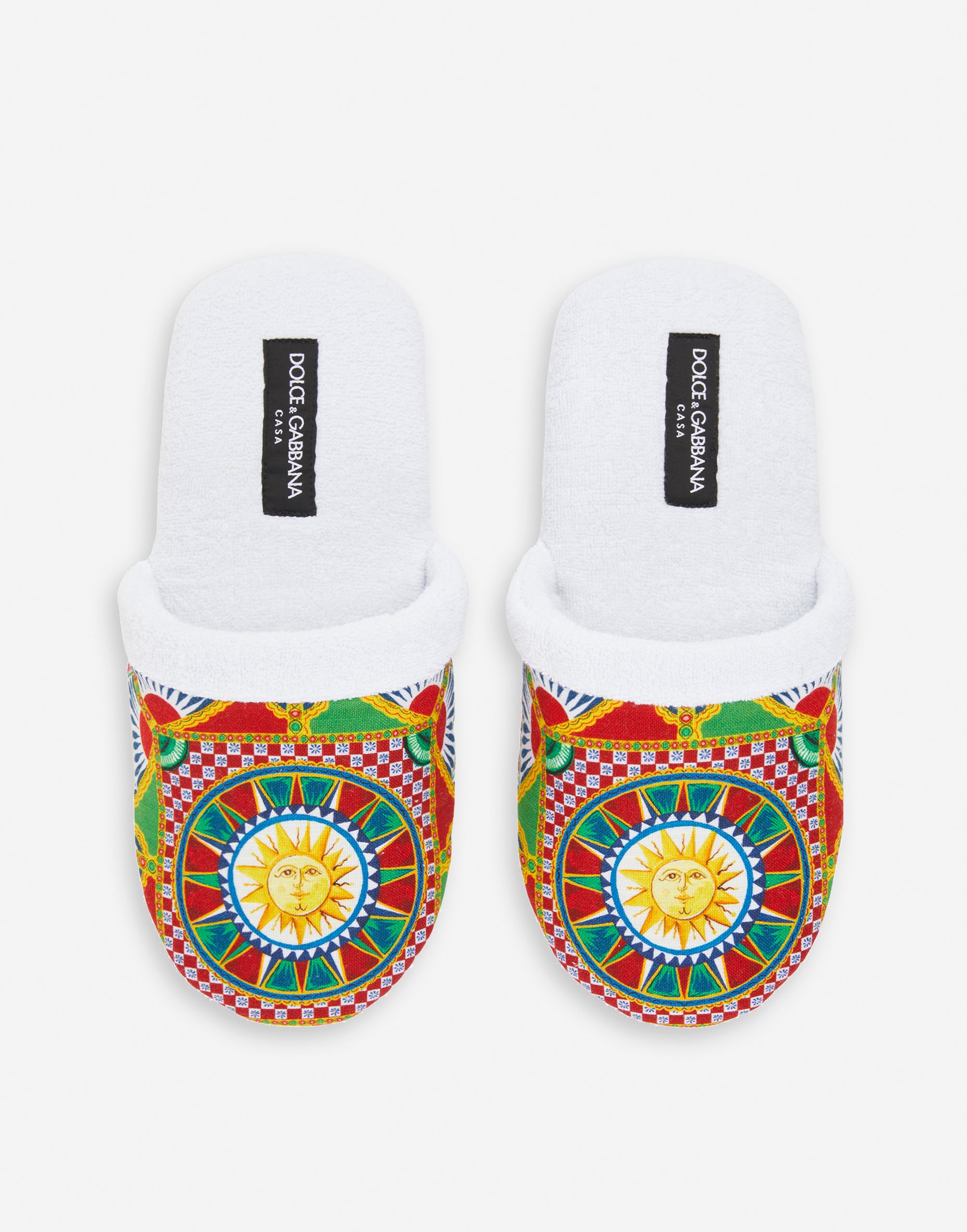 Тапочки из махрового хлопка Dolce & Gabbana, мультиколор — фото 4
