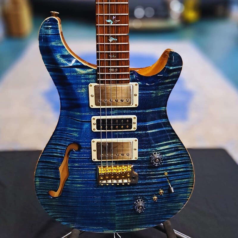 

Электрогитара PRS Wood Library Special Semi-Hollow River Blue 0357528