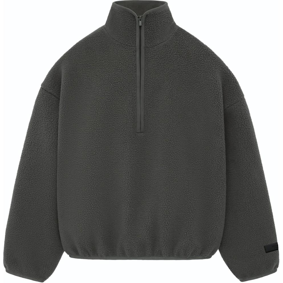 

Флисовая половинная молния с воротником стойкой Fear Of God Essentials, чернильно-черный