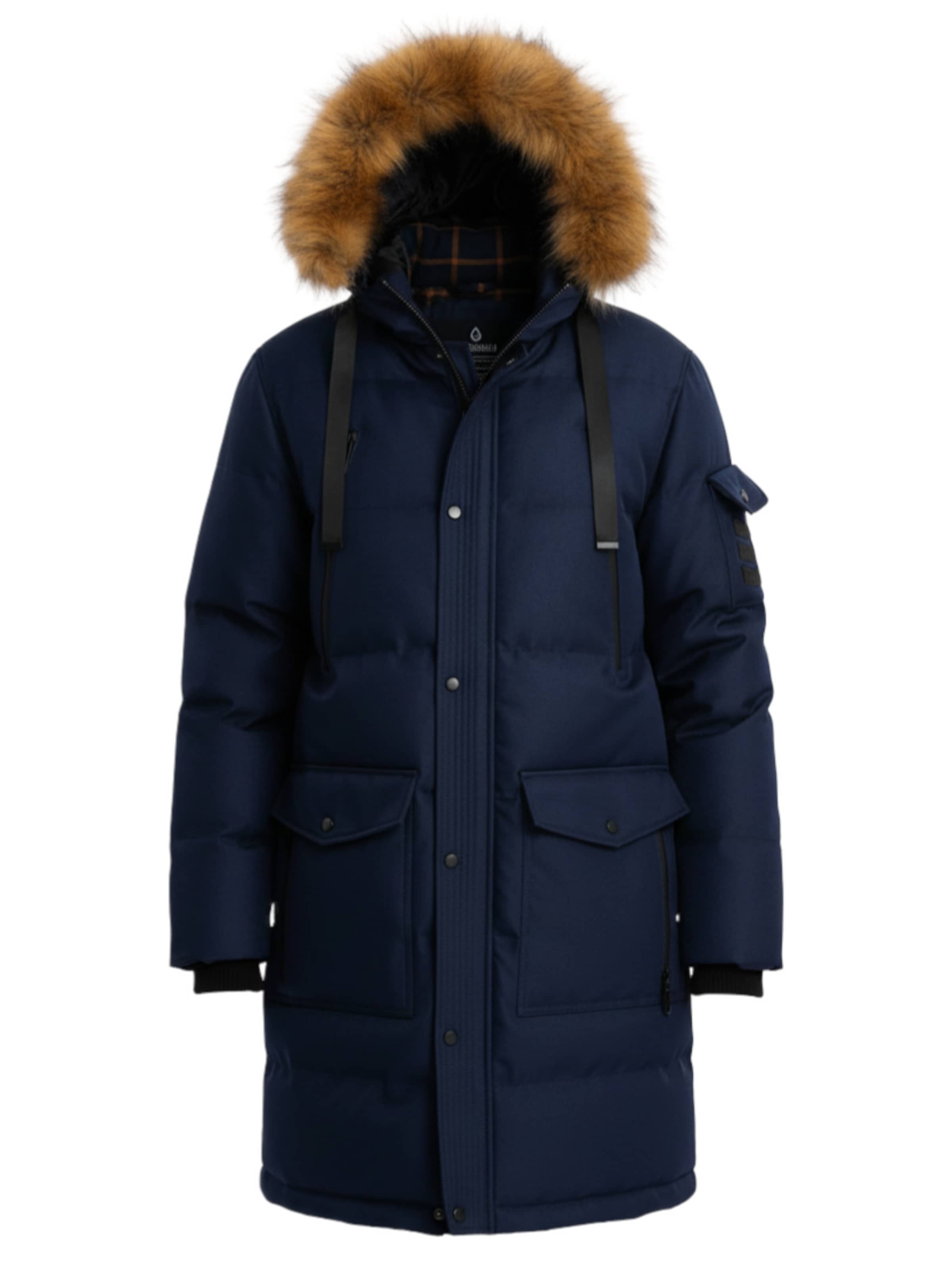 

Ombre Зимняя куртка в морском синем