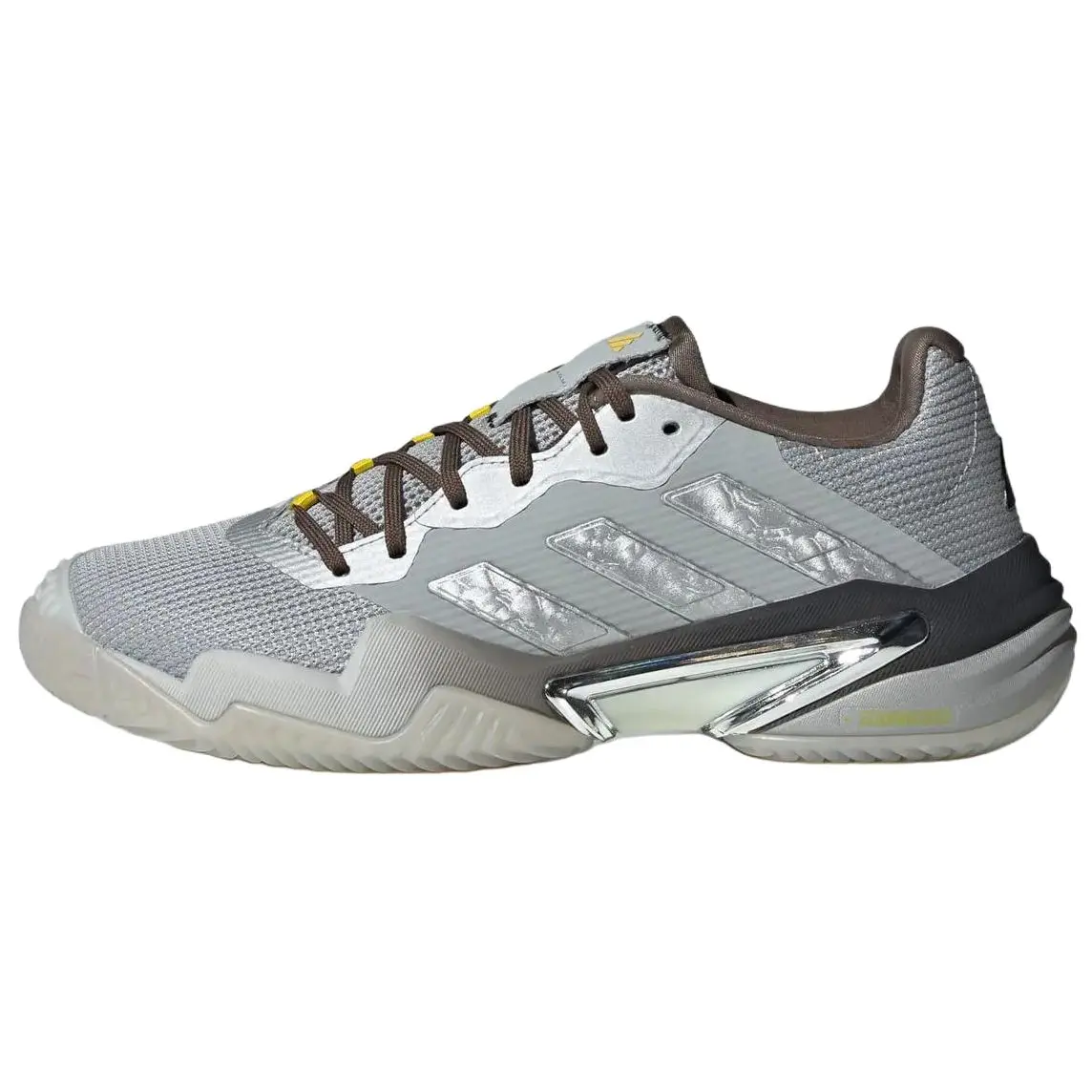 

Adidas Brain Dead x Barricade 13 нескользящие устойчивые к истиранию низкие теннисные кроссовки Unisex Silver Gray