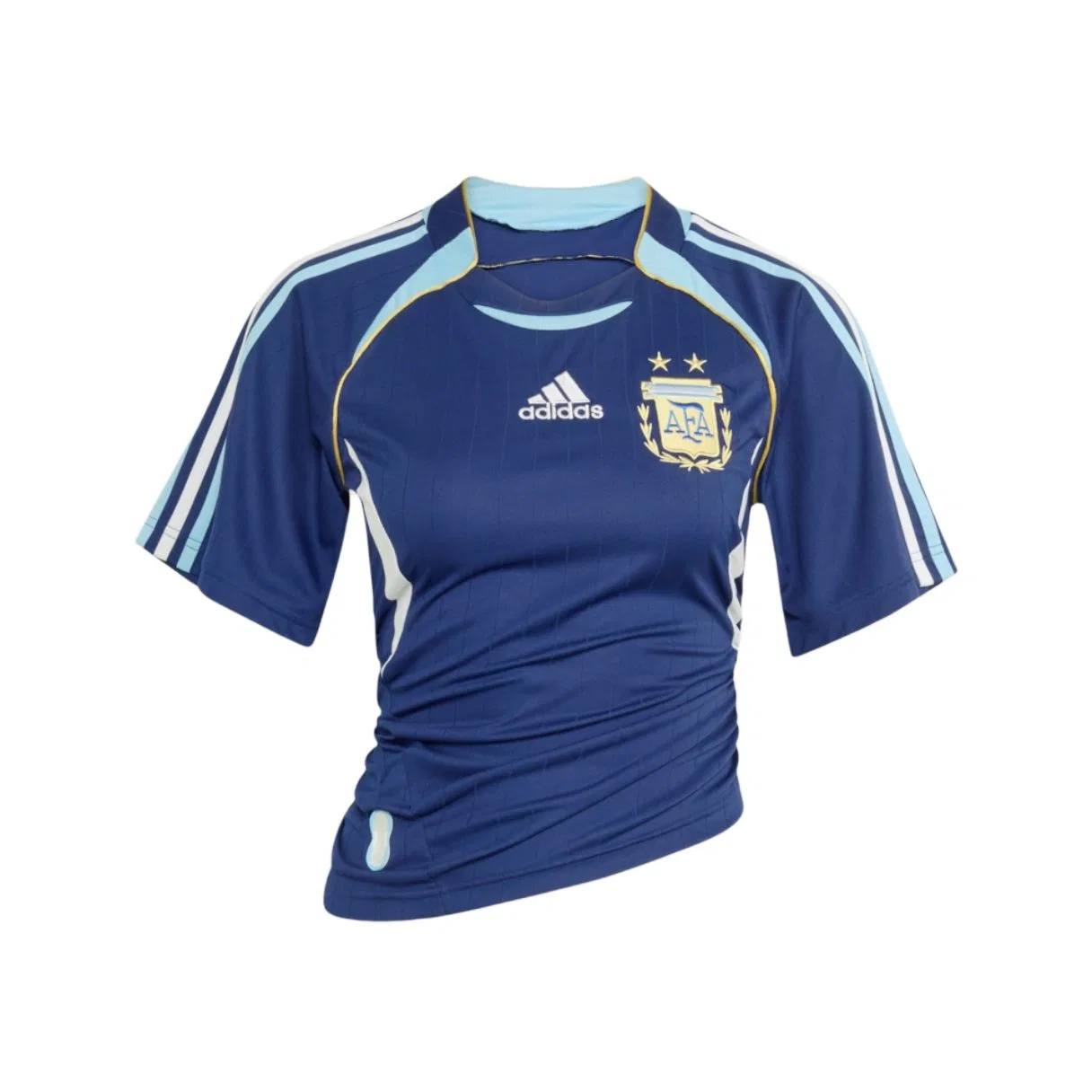 Футболка Argentina Reconstructed Bringback с полосками, короткий рукав Adidas, Navy / light blue