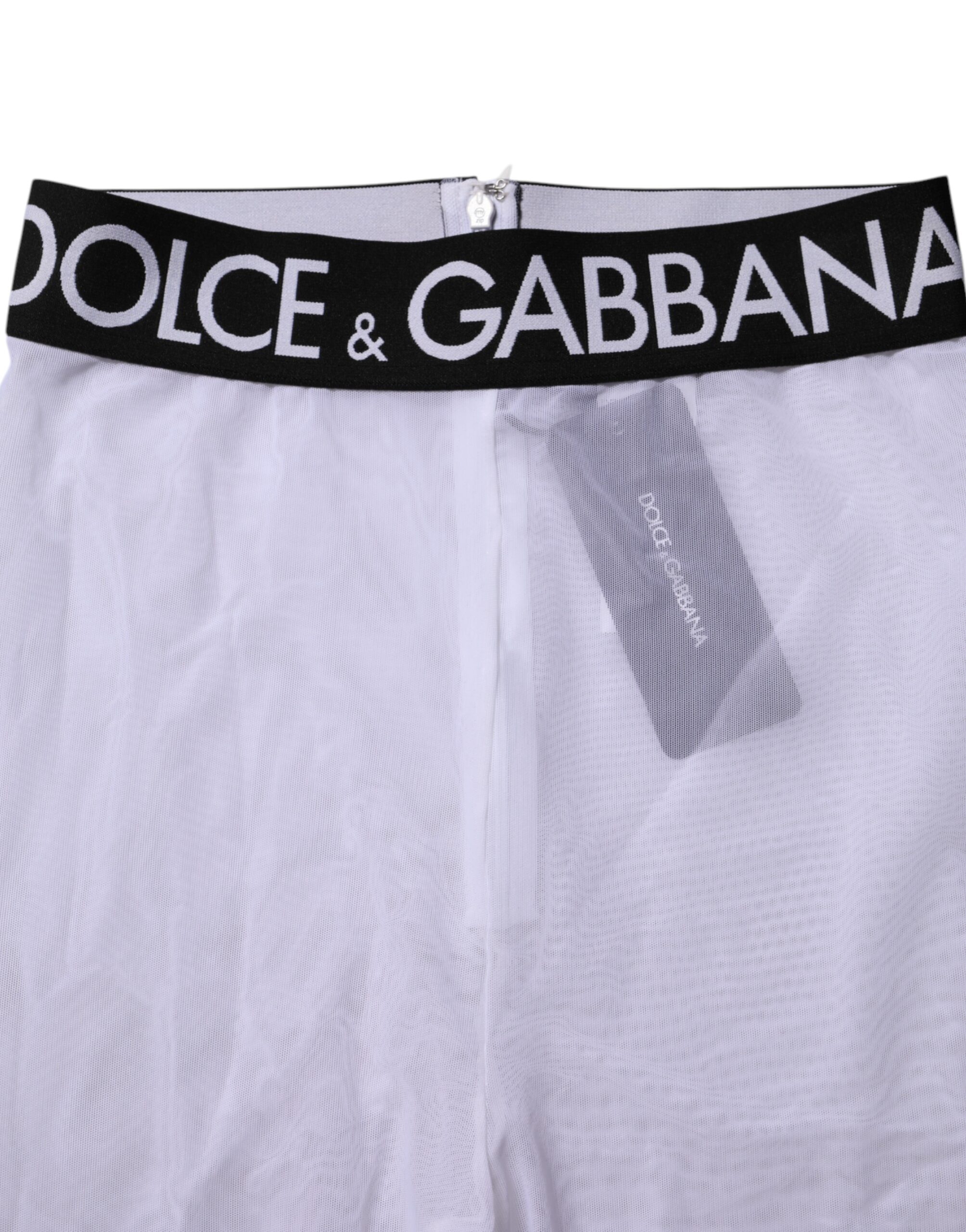 Джинсы Gray Nylon DG Logo Mid Waisted Leggings Pants Dolce & Gabbana, серый — фото 3