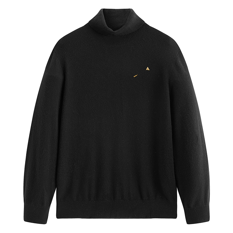 

PEACEBIRD MEN Свитер мужской Black 1 водолазка умеренный базовый слой