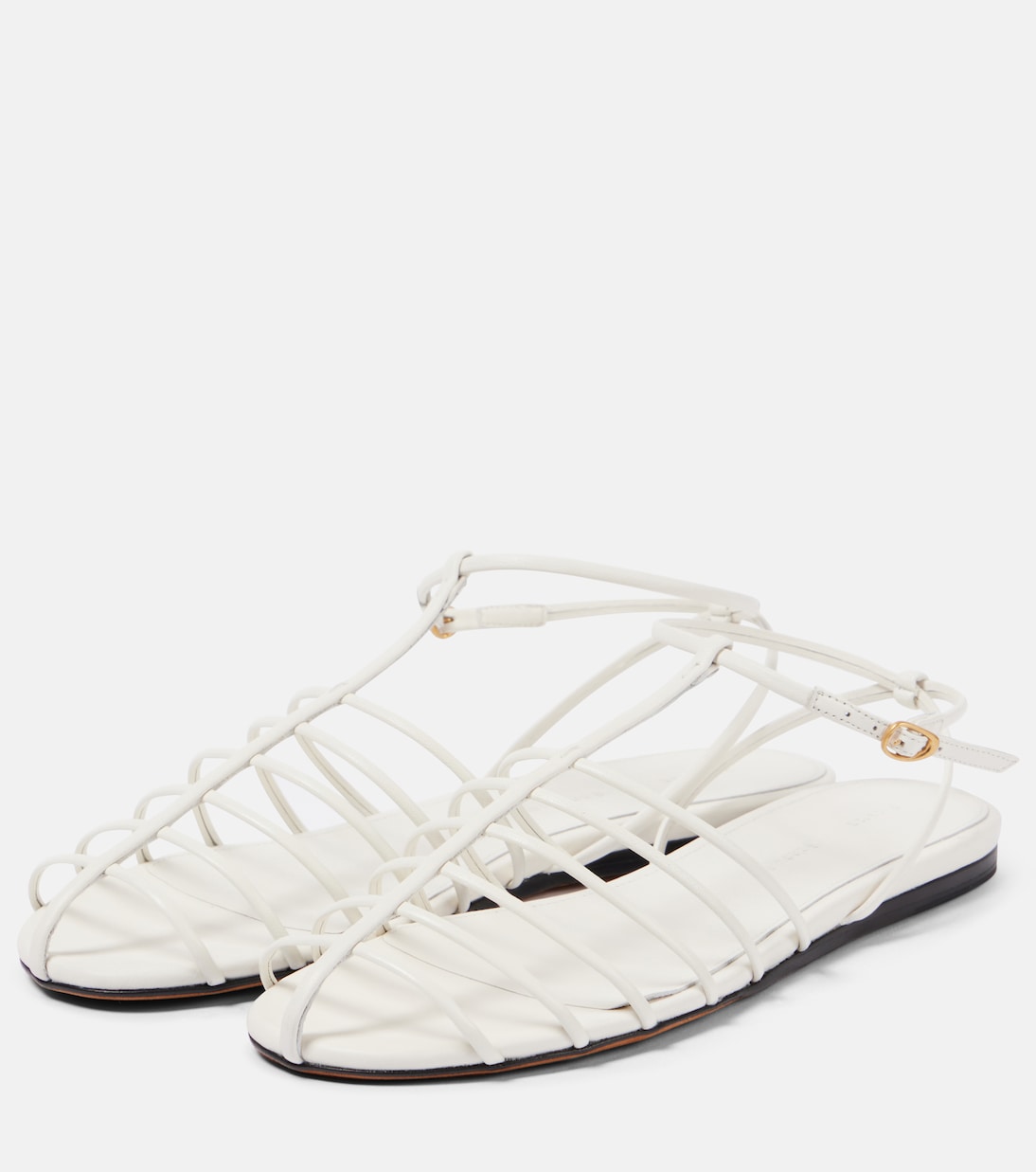 Сандалии рыболовные кожаные Tee Cage Proenza Schouler, белый — фото 4
