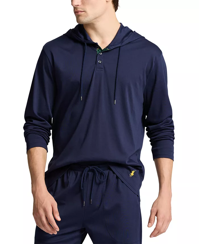 

Мужская хлопковая толстовка для сна Polo Ralph Lauren, синий
