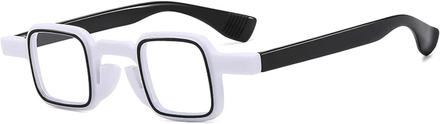 

Солнцезащитные очки с защитой от УФ-излучения UV400 для женщин и мужчин | Маленькие прозрачные линзы с градиентом | для занятий спортом на открытом воздухе DSVIGF, White Black Clear