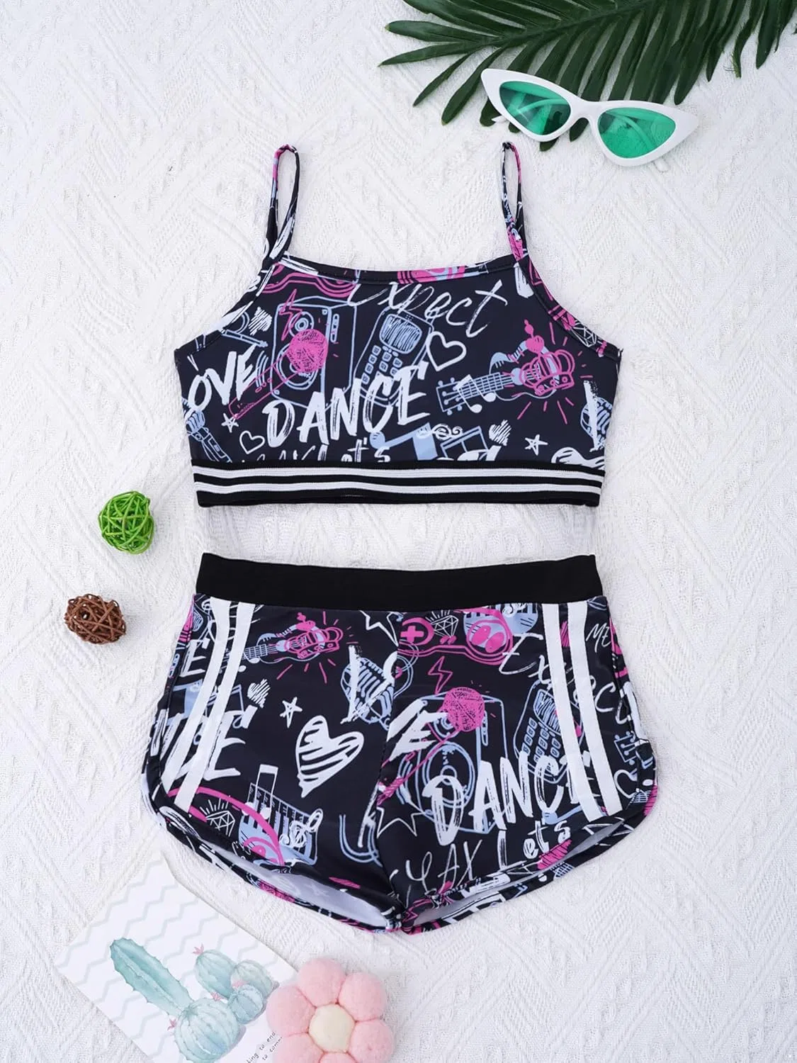 Детский спортивный костюм с вышивкой снежинка Alvivi, Black&Rose Red — фото 3