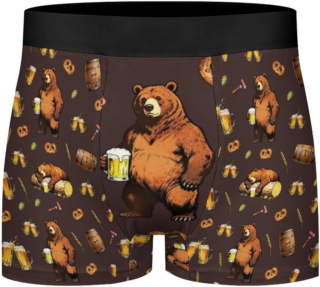 Боксеры с принтом Bear Beer, дышащие, Style