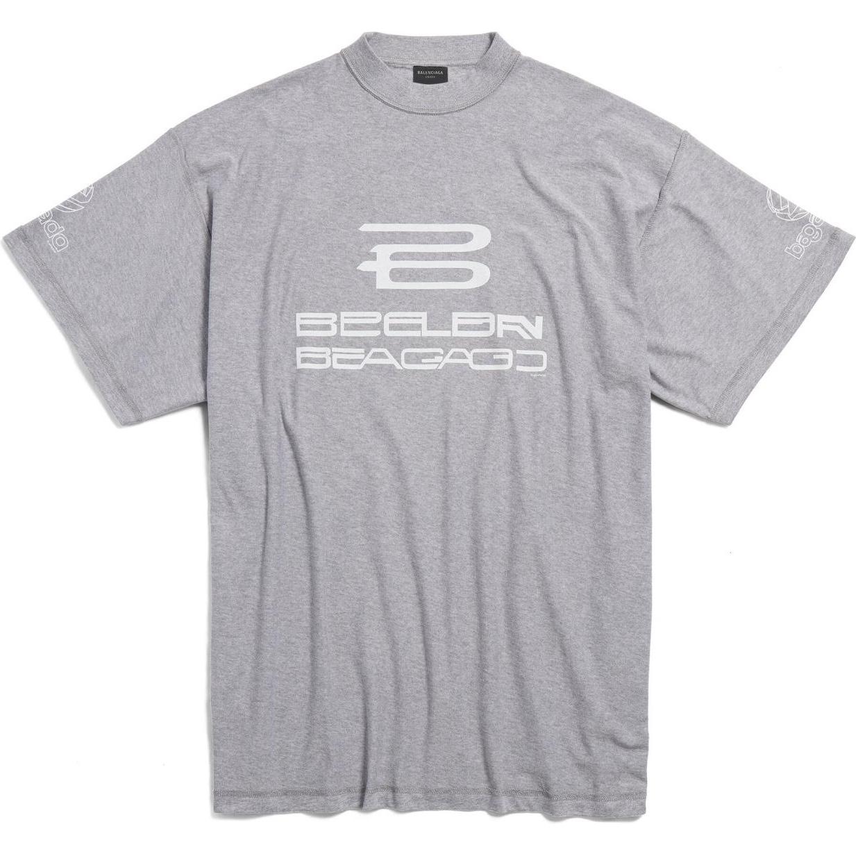 

Balenciaga Футболка SS24 свободного кроя унисекс серый