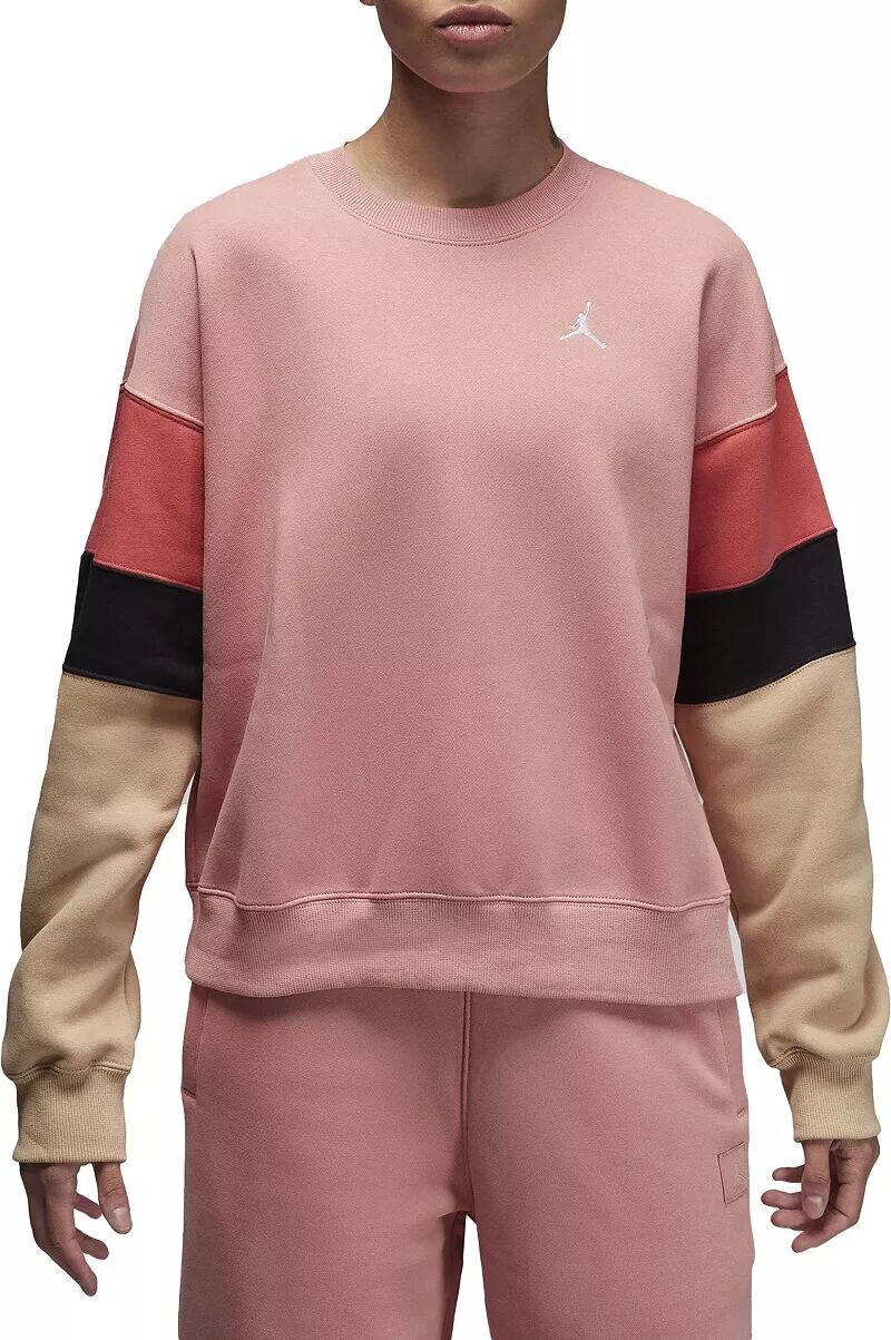 

Женский флисовый свитшот с круглым вырезом Jordan Brooklyn, красный