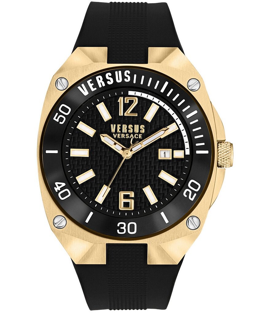 

Мужские кварцевые часы Versus By Versace с черным силиконовым ремешком, черный