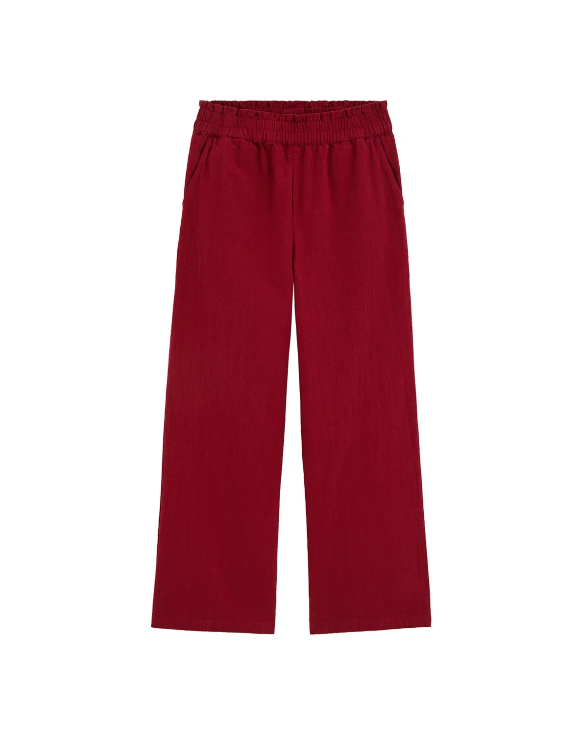 Брюки с широкими штанинами We Fashion, Dark Red