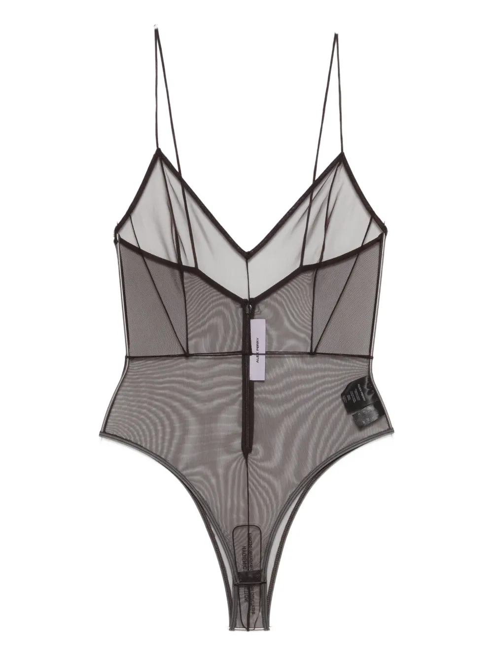 

Боди на молнии с V-образным вырезом Alex Perry, коричневый