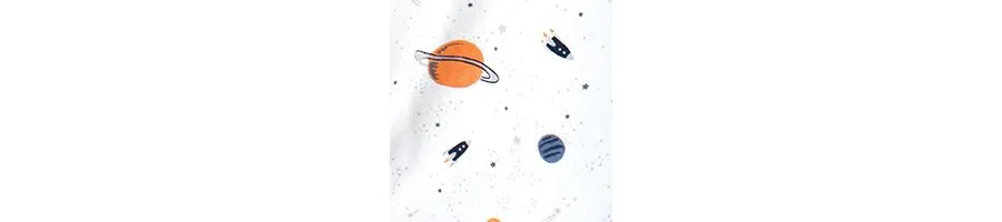 Уютный спальный мешок из хлопкового трикотажа с длинными рукавами Hudson Baby, Space — фото 2